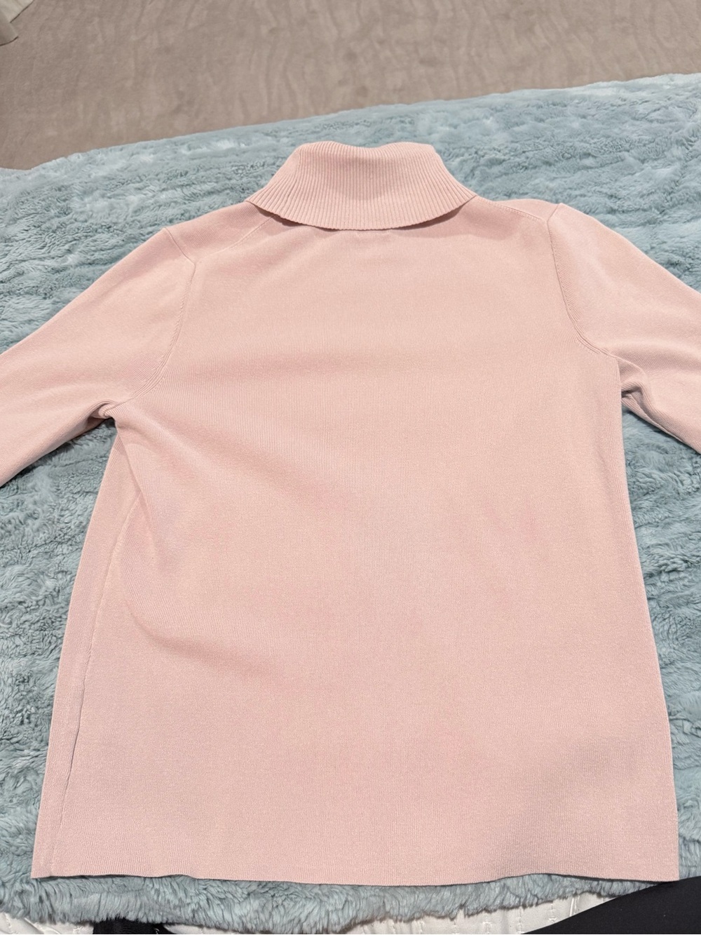 Anne Klein Dusty Pink Short-Sleeve Turtleneck Top Size Large